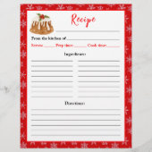 Holiday Baking Christmas Pudding Recipe Page Flyer (Voorkant)