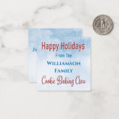 Holiday Baking Cookie Gift Notitiekaartje (Voorkant / Achterkant in situ)