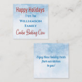 Holiday Baking Cookie Gift Notitiekaartje (Voorkant / Achterkant)