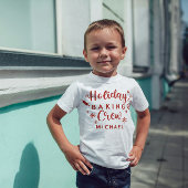 Holiday Baking Crew Kinder Shirt met naam