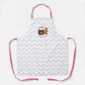 Holiday Baking Gingerbrood Girl Chevron Pattern Schort (Voorkant)