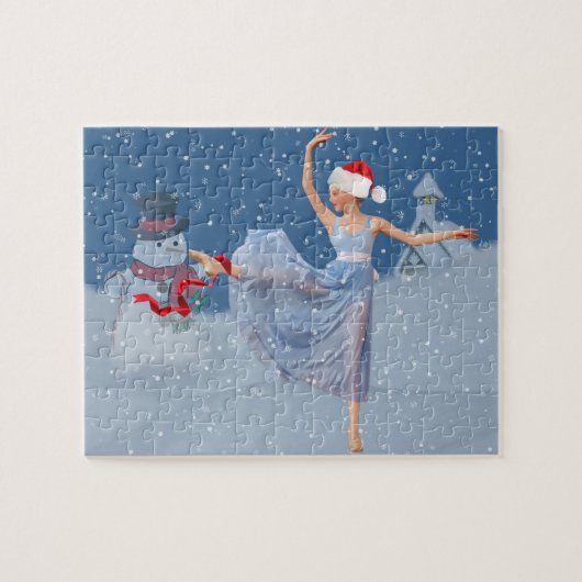 Holiday Ballet Fantasy, Ballerina en Snowman Legpuzzel (Horizontaal)