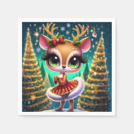 Holiday Ballet Reindeer Star Servet
