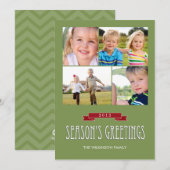 Holiday Banner Holiday-fotokaarten Feestdagenkaart (Voorkant / Achterkant)