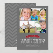 Holiday Banner Holiday Photo Card Feestdagenkaart (Voorkant / Achterkant)