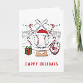 Holiday Baseball Christmas Cards Feestdagen Kaart