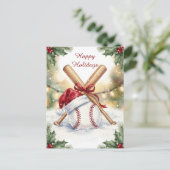 Holiday Baseball Christmas Cards Feestdagenkaart (Staand voorkant)