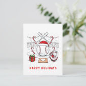 Holiday Baseball Christmas Cards Feestdagenkaart (Staand voorkant)