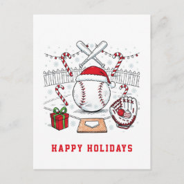 Holiday Baseball Christmas Cards Feestdagenkaart