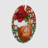Holiday Basketball | DIY-naam Ornament (voorkant)