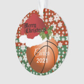 Holiday Basketball | DIY-naam Ornament (voorkant)