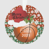 Holiday Basketball | DIY-naam Ornament (voorkant)