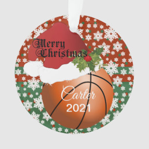 Holiday Basketball   DIY-naam Ornament