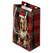 Holiday Basset Hound Dog en Pset Kerstmis Klein Cadeauzakje (Achterkant Gekanteld)
