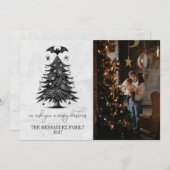 Holiday Bat Tree Feestdagenkaart (Voorkant / Achterkant)