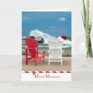Holiday Beach Chairs Feestdagen Kaart