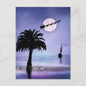 Holiday Beach Sailboot met Santa Briefkaart (Voorkant)