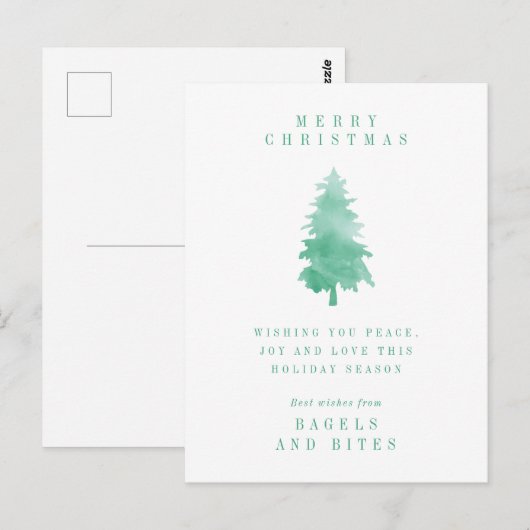 HOLIDAY BEDRIJF | kerstboompost Briefkaart (Voorkant / Achterkant)