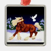Holiday Belgium Draft Horse Ornament (Voorkant)