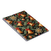Holiday Bells, Decorative Christmas Pattern, Notitieboek (Rechterzijde)