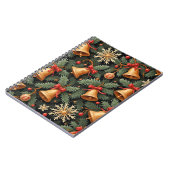 Holiday Bells, Decorative Christmas Pattern, Notitieboek (Linkerzijde)