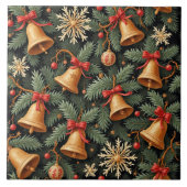 Holiday Bells, decorative pattern. Tegeltje (Voorkant)