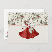 Holiday Bells Design 1 - Kerst Briefkaart (Voorkant / Achterkant)