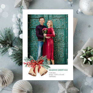 Holiday Bells Photo Holiday Kaart