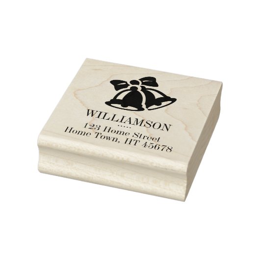 Holiday Bells Square Retouradres Rubberstempel (Stempel)