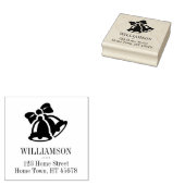 Holiday Bells Square Retouradres Rubberstempel (Gestempeld)