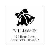 Holiday Bells Square Retouradres Rubberstempel (Afrduk)