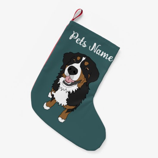 Holiday Bernese Mountain Dog Kleine Kerstsok (Voorkant (Hangend))