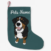 Holiday Bernese Mountain Dog Kleine Kerstsok (Voorkant)
