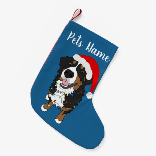 Holiday Bernese Mountain Dog Kleine Kerstsok (Voorkant (Hangend))