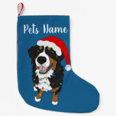 Holiday Bernese Mountain Dog Kleine Kerstsok (Voorkant)
