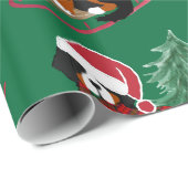 Holiday Bernese Mt Dog kerstmis Cadeaupapier (Rol Hoek)