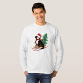 Holiday Bernese Mt Dog kerstmis T-shirt (Voorkant volledig)