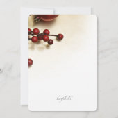 Holiday Berries Party Kaart (Achterkant)