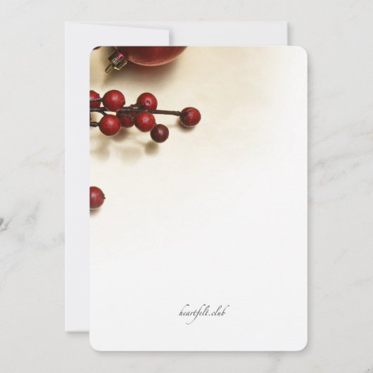 Holiday Berries Party Kaart (Achterkant)