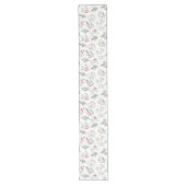 Holiday Berries & Pine Table Runner – Winter Lange Tafelloper (Voorkant)