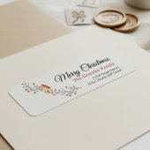 Holiday Berry Branch Christmas Etiket