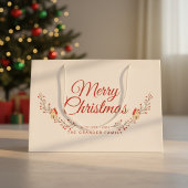 Holiday Berry Branch Merry Christmas Custom  Groot Cadeauzakje