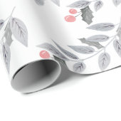 Holiday Berry Leaf Branch Cadeaupapier (Rol Hoek)