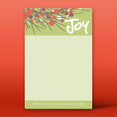 Holiday Berry Wreath met Joy en Custom Family Post-it® Notes
