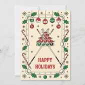 Holiday Billiard player Christmas Cards Feestdagenkaart (Voorkant)