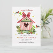 Holiday Birdhouse - Nieuwe aankondiging thuis (Staand voorkant)