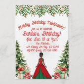 Holiday Birthday Celebration Black Doll Kaart (Voorkant)