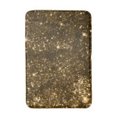 Holiday Black en Gold Faux Glitter Kerstmis Badmat (Voorkant Verticaal)