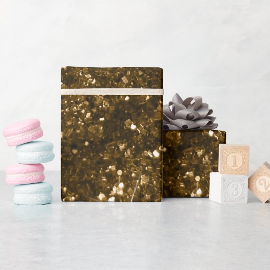 Holiday Black en Gold Faux Glitter Kerstmis Cadeaupapier (Baby Shower)