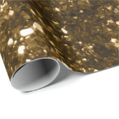 Holiday Black en Gold Faux Glitter Kerstmis Cadeaupapier (Rol Hoek)